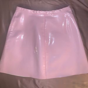 American Apparel Pink Vinyl Skirt Medium